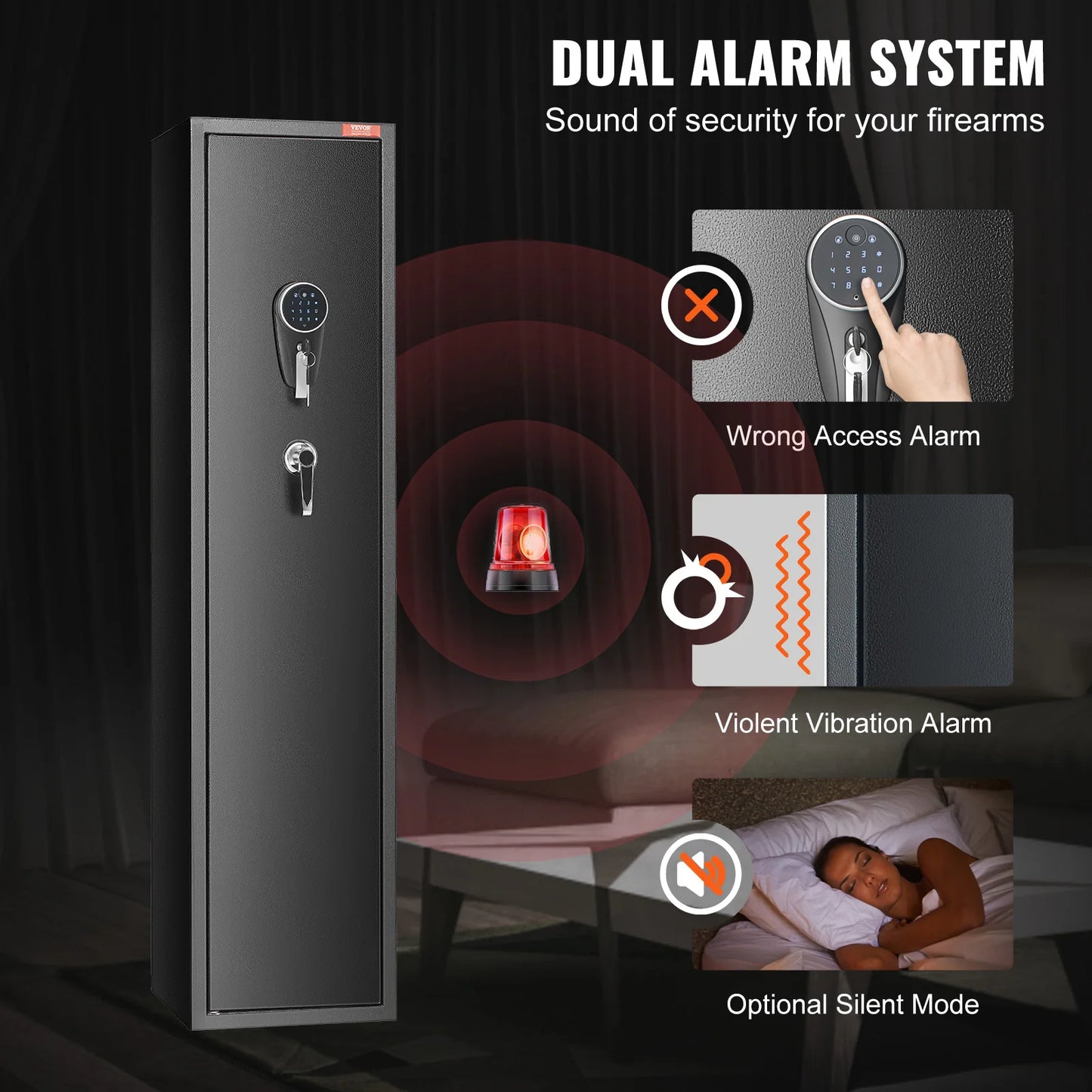 SucceBuy Gun Safe For Rifles With Digital Keypad