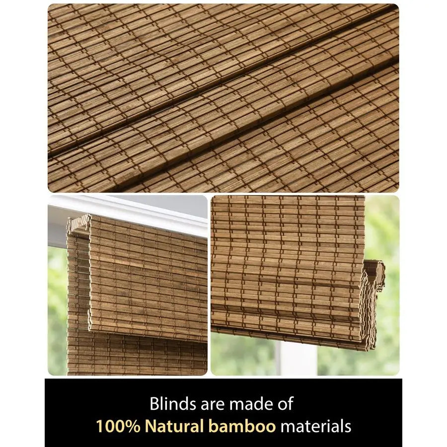 Bamboo Roman Shades For Windows Natural Light Filtering