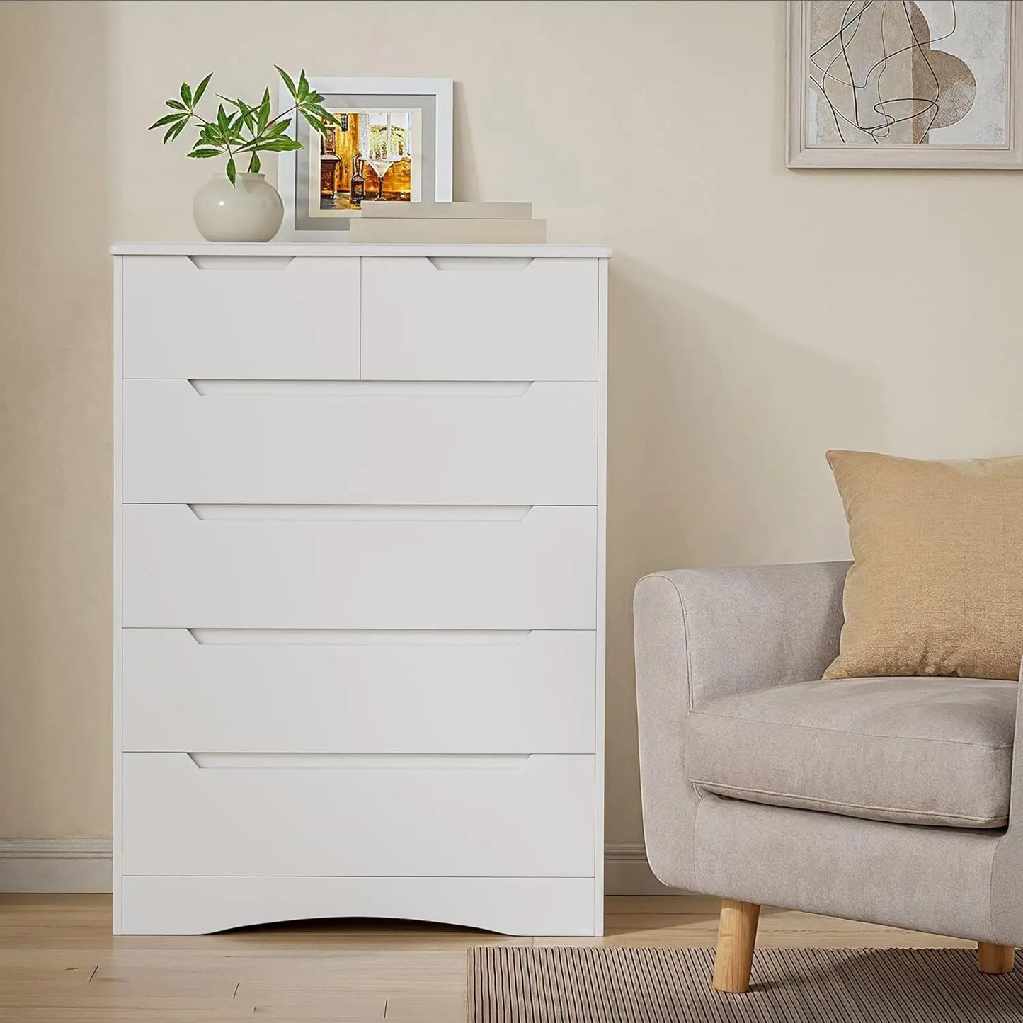 Wooden Chest Drawer Dresser Storage Cabinet Organizer
