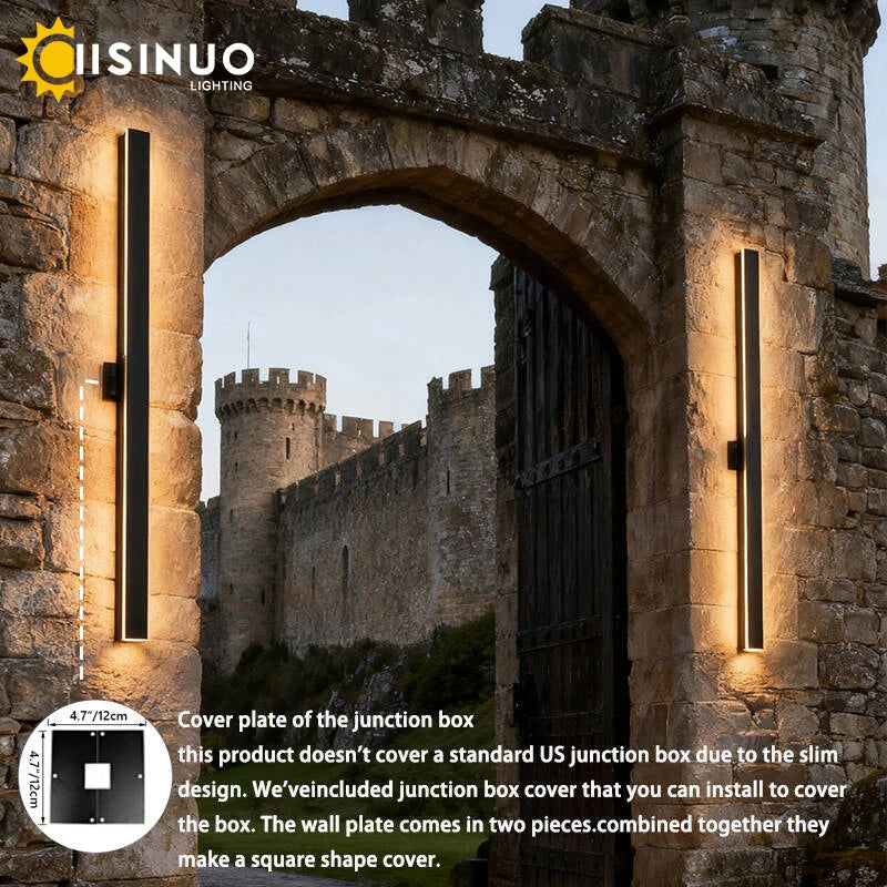 IISINUO Outdoor Porch Wall Light Smart Dimmable IP67 Stainless Steel