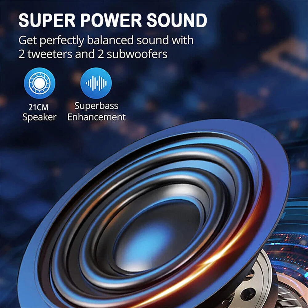 CURUK 3000W Portable Bluetooth Speaker Subwoofer Bass System