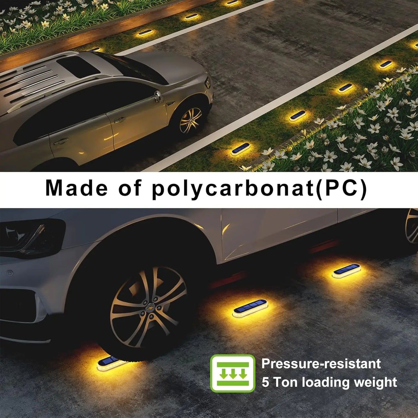 Solar LED Deck Lights IP68 Waterproof Auto On Off Pack
