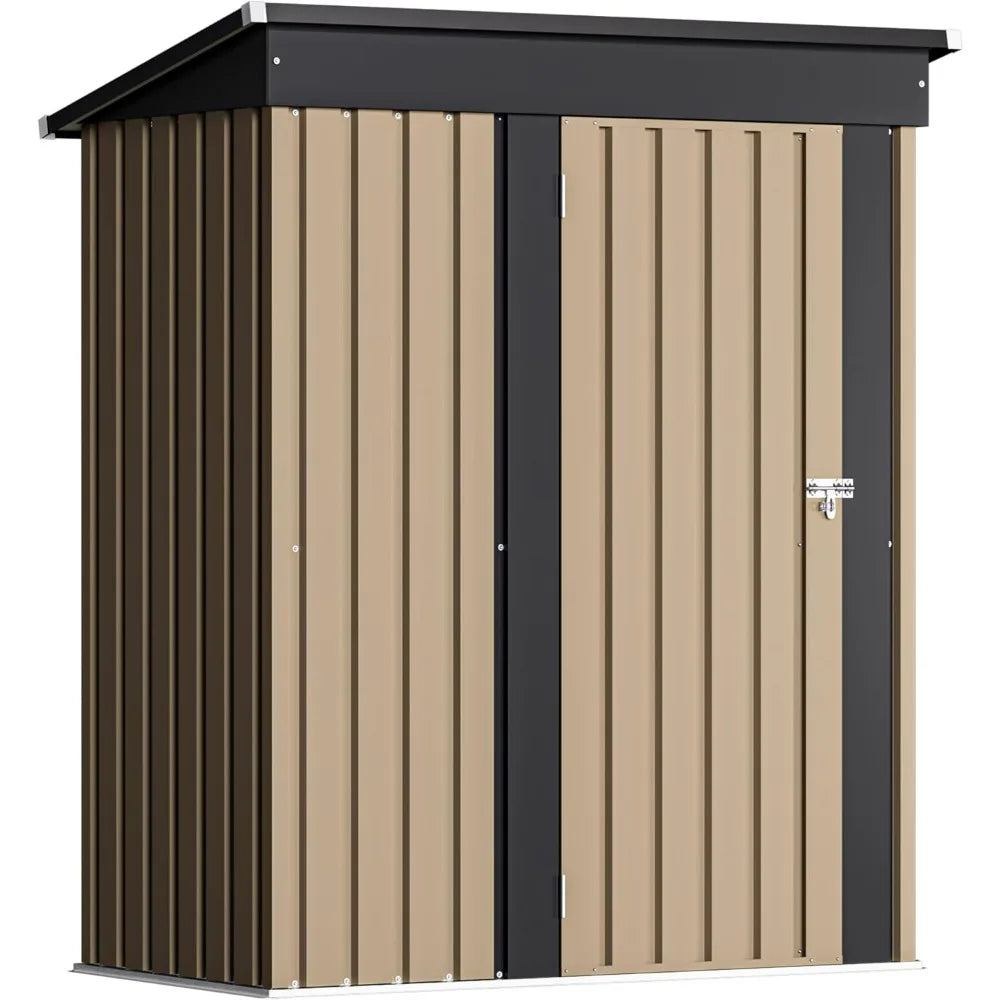 Outdoor Lockable Metal Storage Shed For Garden