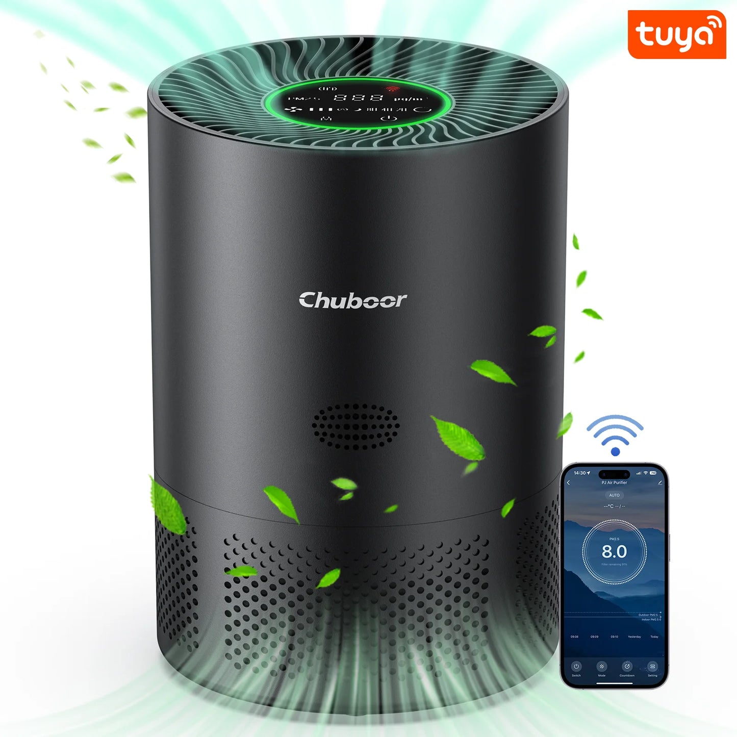 Chuboor Air Purifier for Home With True HEPA CADR 185