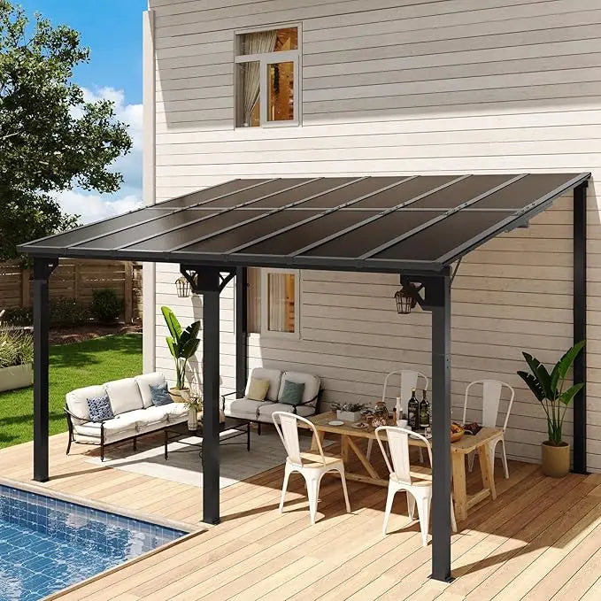 Aoxun Wall Mounted Gazebo Pergola For Outdoor Patio