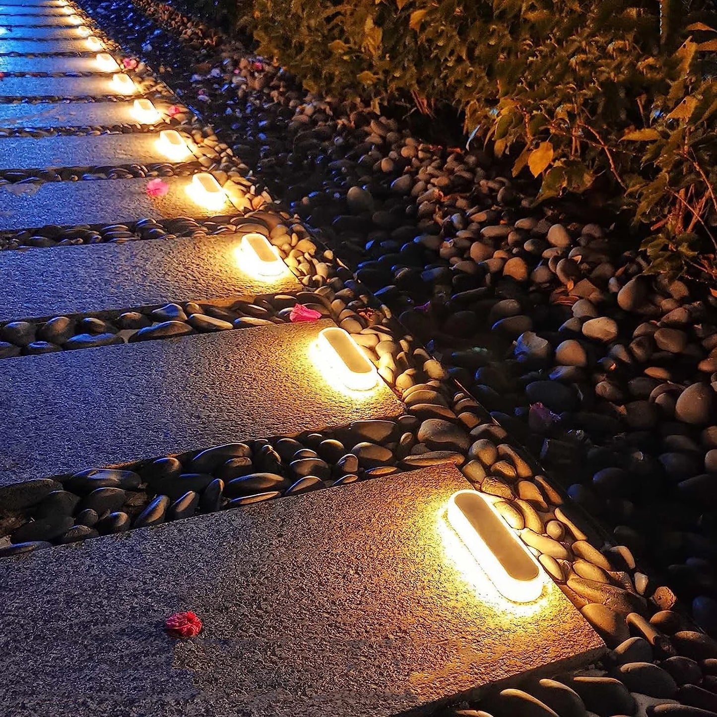Solar LED Deck Lights IP68 Waterproof Auto On Off Pack