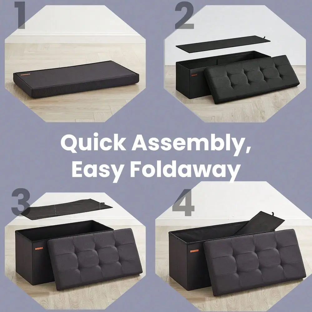 Storage Ottoman Bench With Chest For Living Room And Bedroom