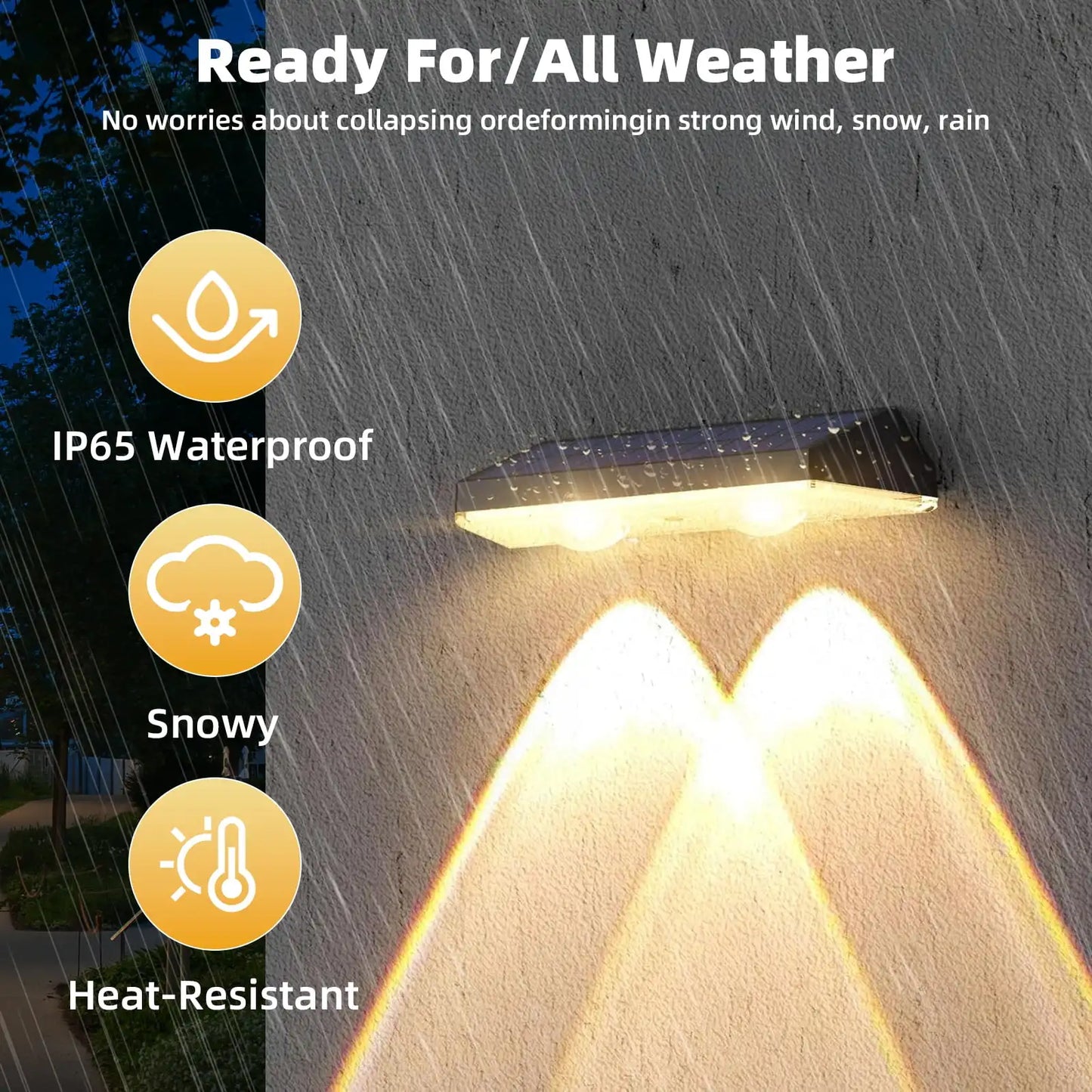 SZRSTH Solar Fence Lights Outdoor 6 Pack IP65 Waterproof