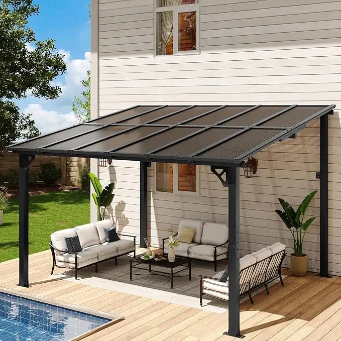 Aoxun Wall Mounted Gazebo Pergola For Outdoor Patio