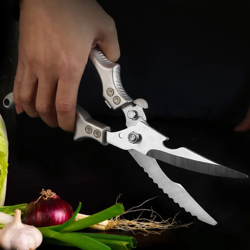 Stainless Steel Chicken Bone Scissors Kitchen Shears All Purpose Poultry
