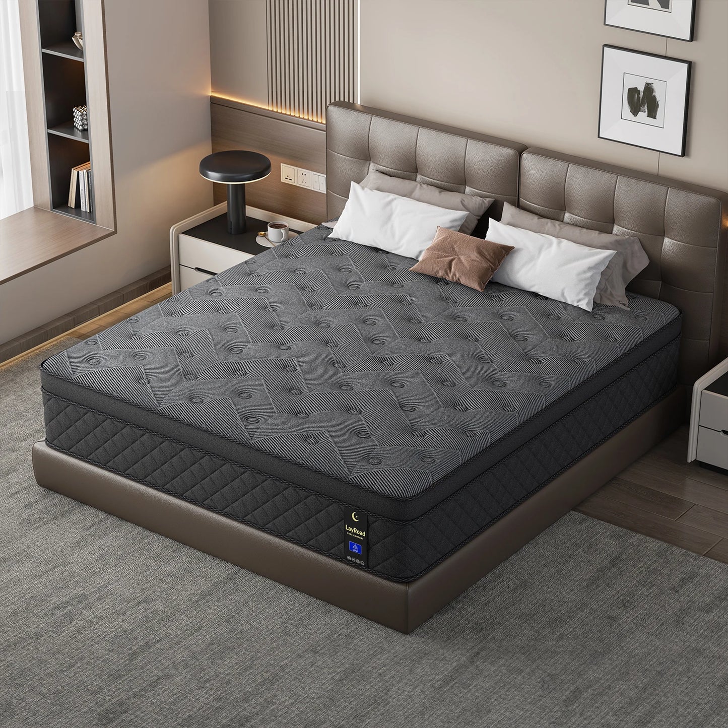 LayRoad Memory Foam Mattress Medium Firmness Boxed