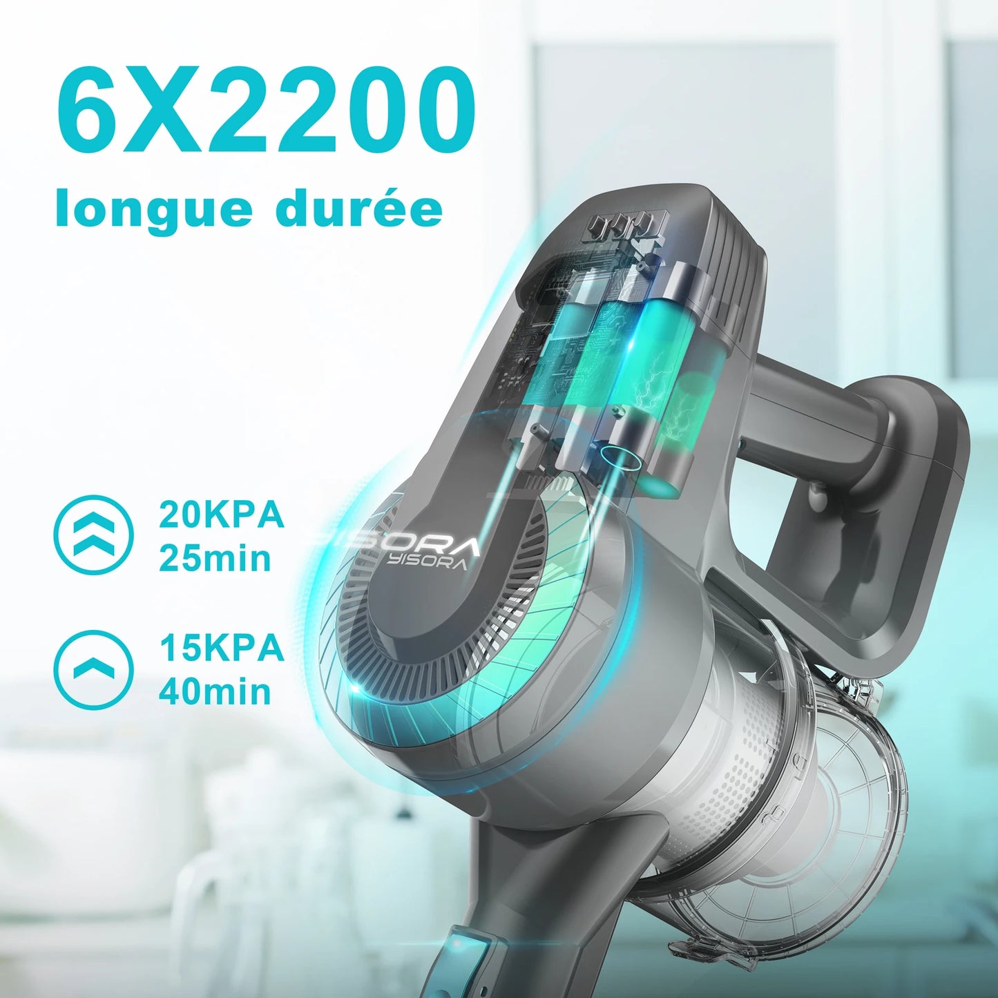INSE YISORA N300 Cordless Upright Vacuum For Pet Hair