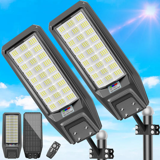 Outdoor Solar Lights With Motion Sensor And Timer IP65 Waterproof Two Pack