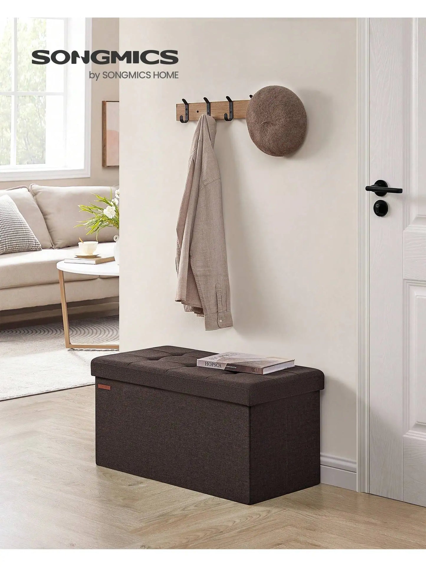 Storage Ottoman Bench With Chest For Living Room And Bedroom