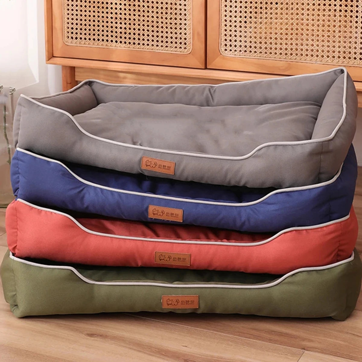 Four Season Square Dog Bed, Sofa Style, Waterproof Cushion