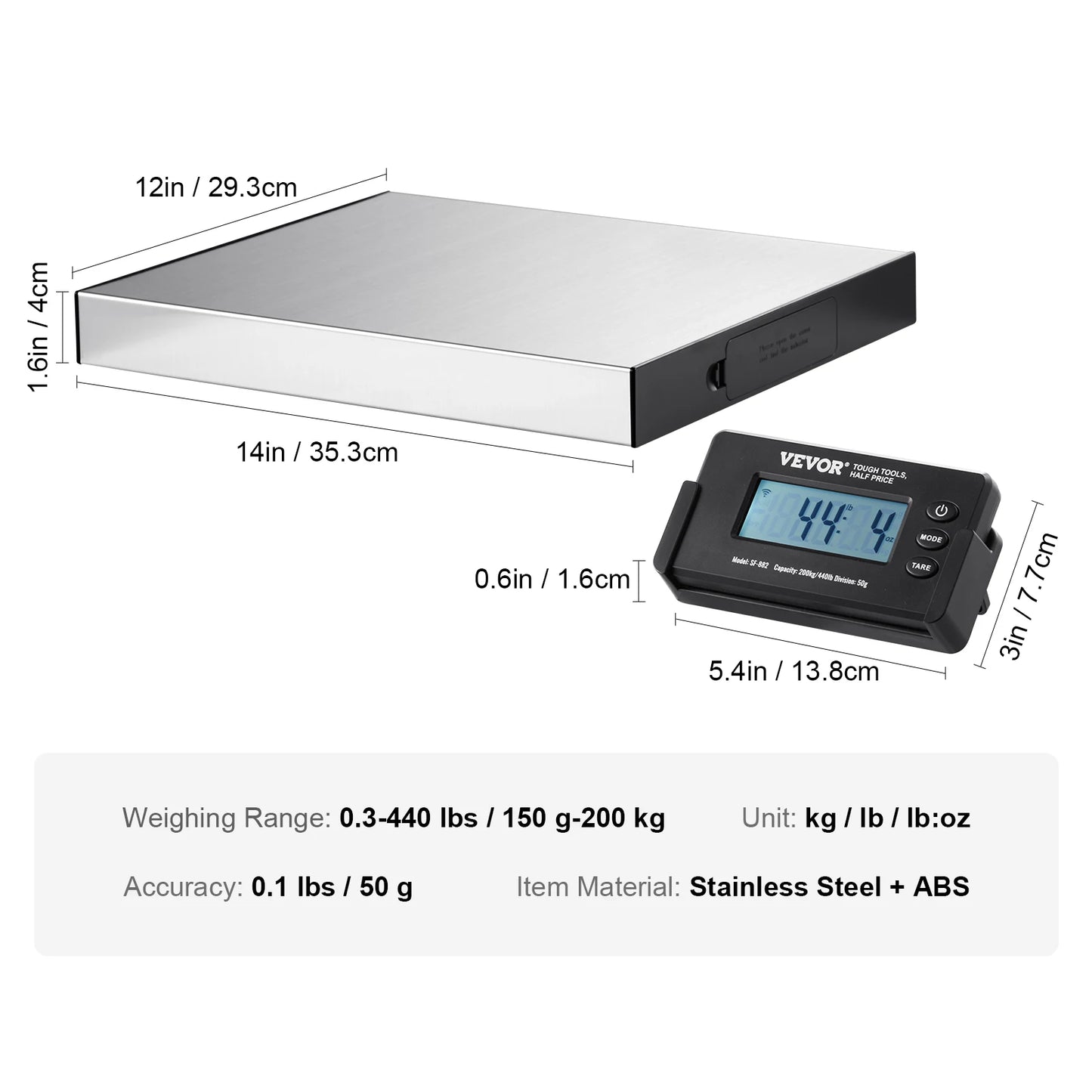 SucceBuy Digital Shipping Scale With LCD Timer For Luggage
