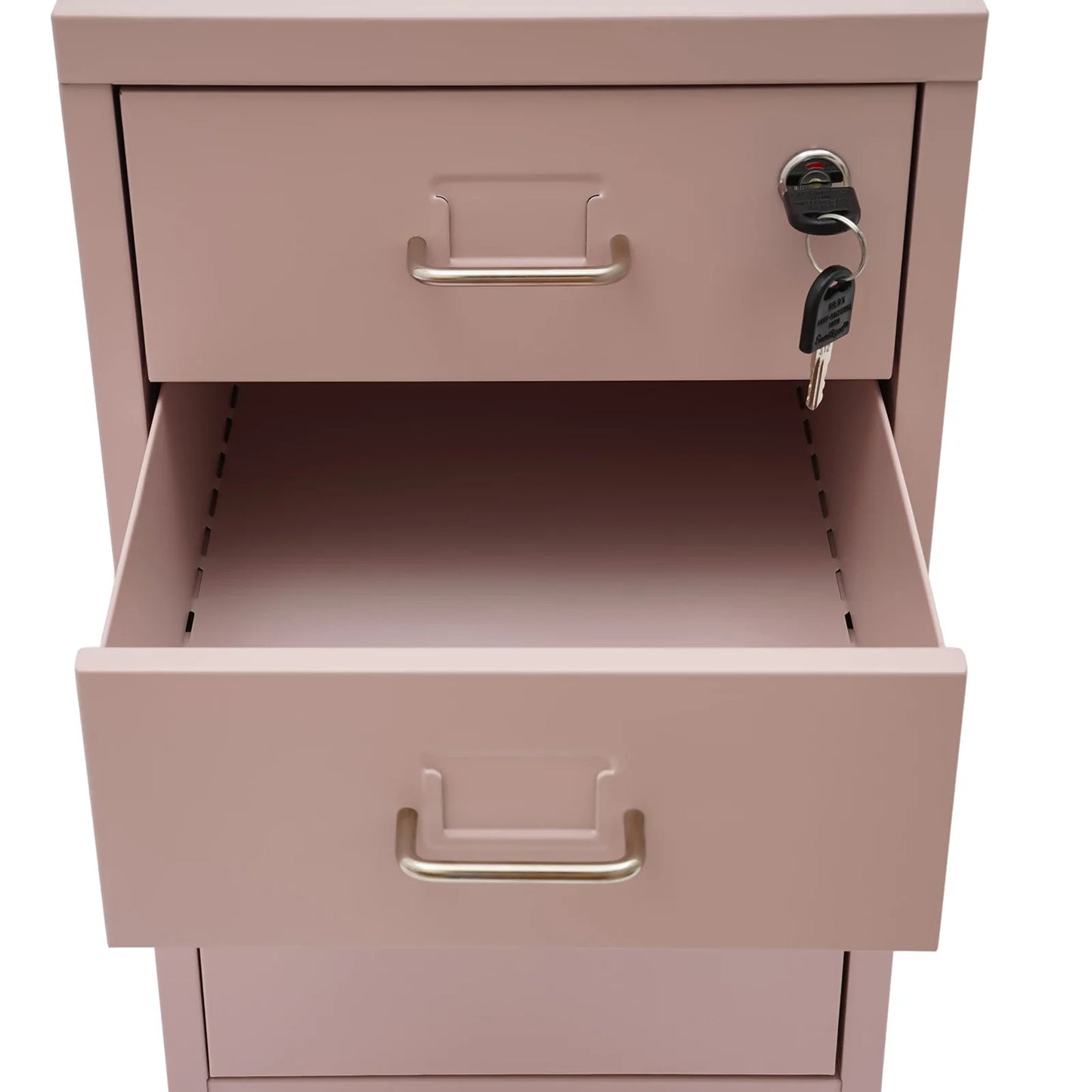 Three Drawer Vertical File Cabinet With Lock Metal Office Storage