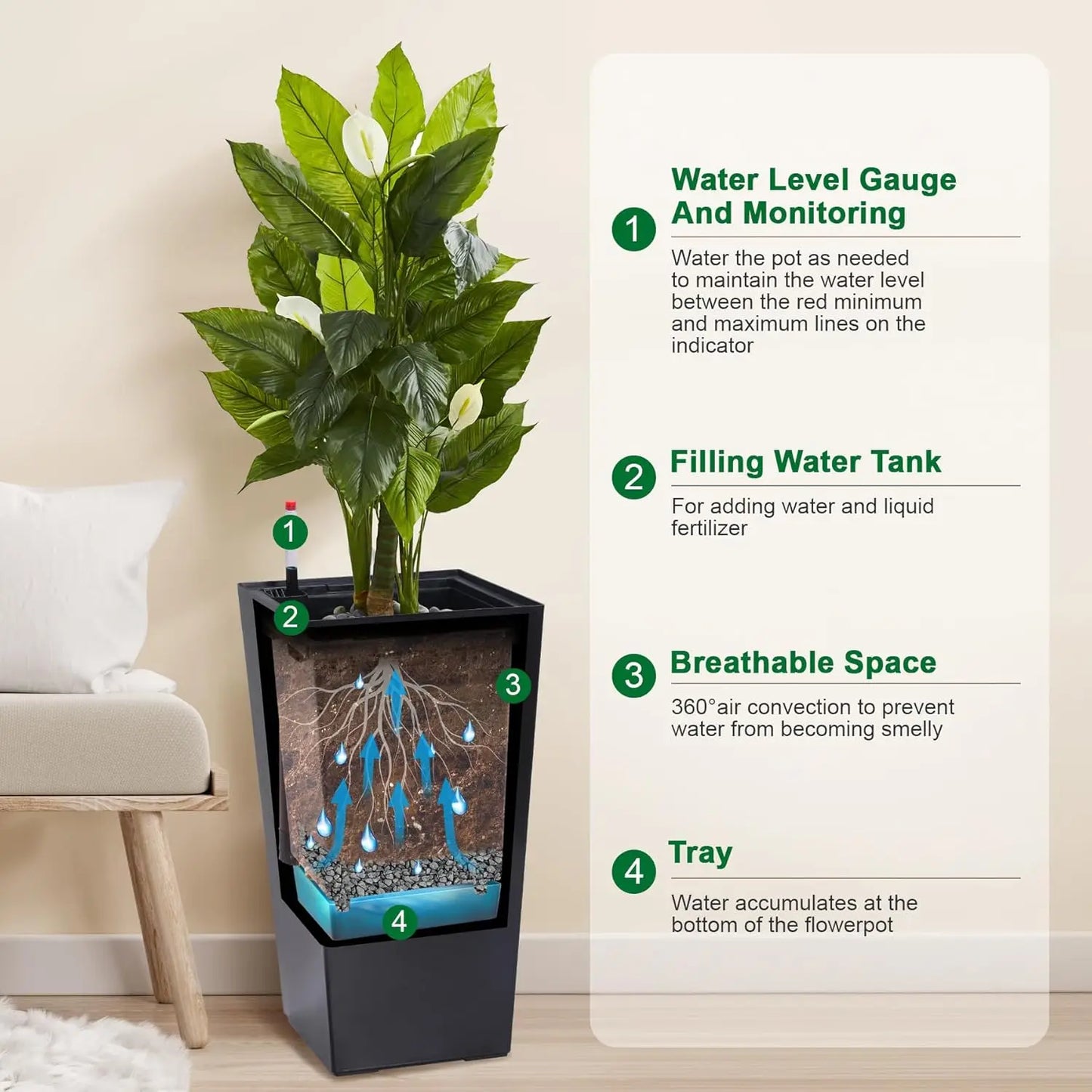 HobbyLane Two Pack Planter Set With Shelf Insert Indoor Outdoor