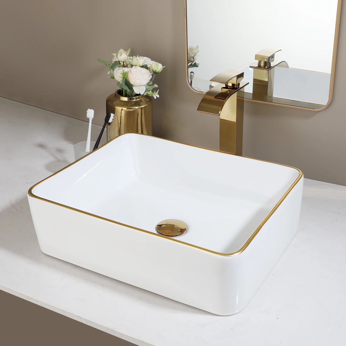 KEMAIDI MEKKHALA Modern Edge Ceramic Bathroom Sink