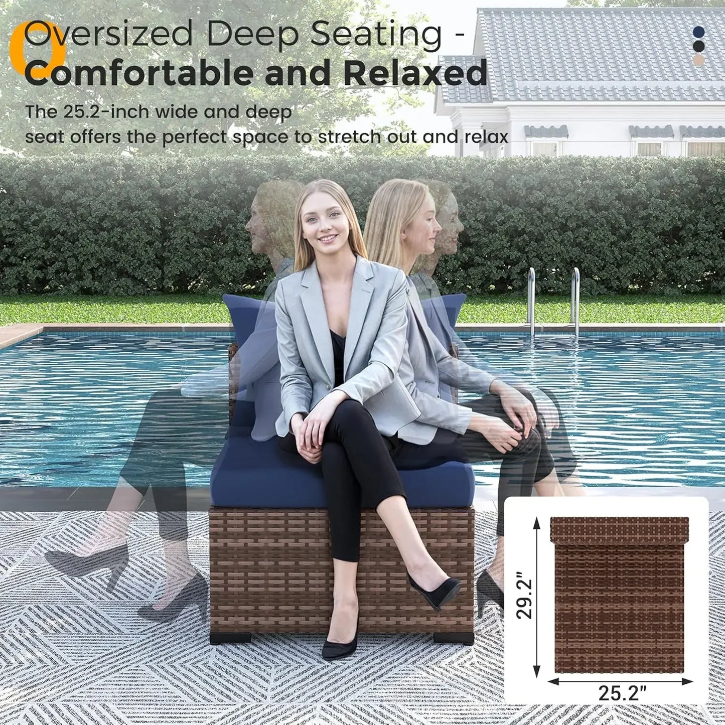 Outdoor 8-Piece Fire Pit Patio Set With All-Weather Wicker
