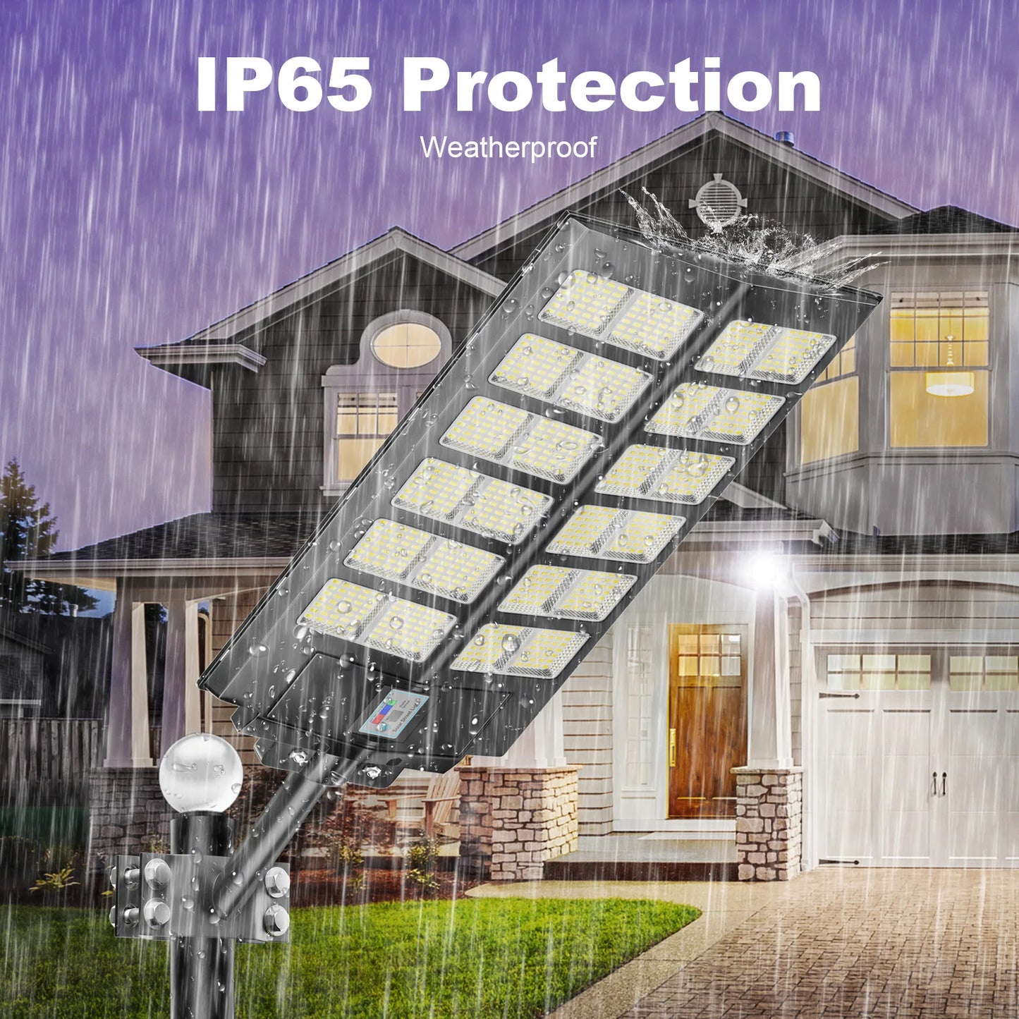2-Pack 5000W Solar Street Lights Outdoor With Motion Sensor