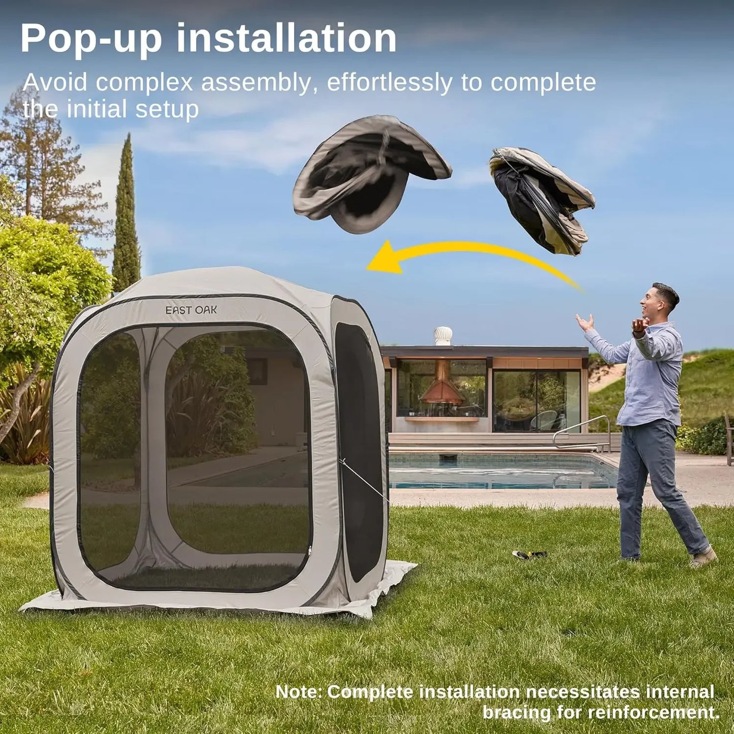 Screen House Tent Pop Up Portable Screen Room Canopy