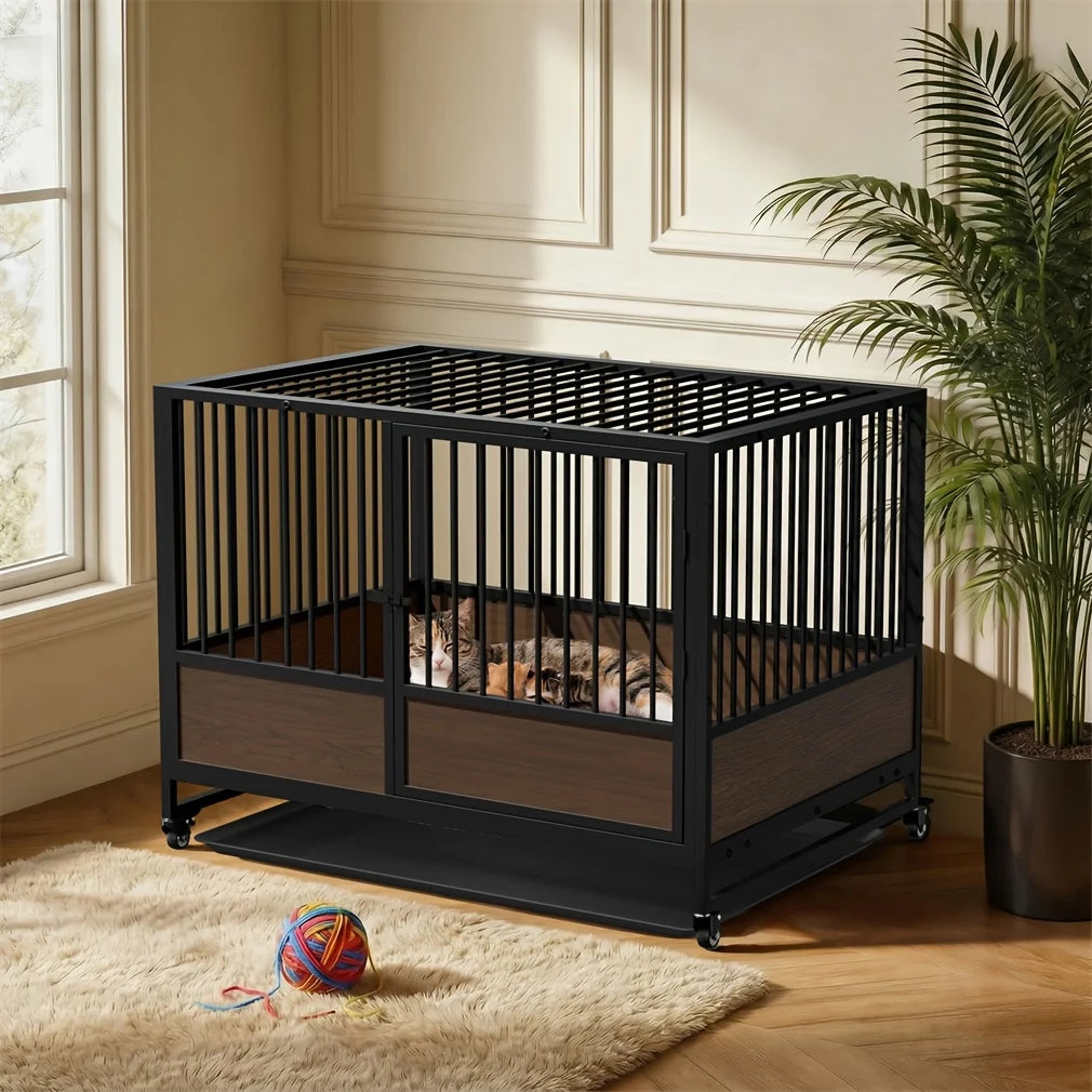 Cat Cage Kennel Heavy Duty Metal Pet Crate For Boarding