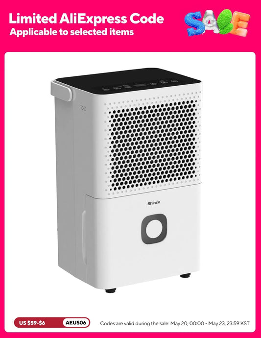 Shinco 30 Pint Dehumidifier For Home And Basements