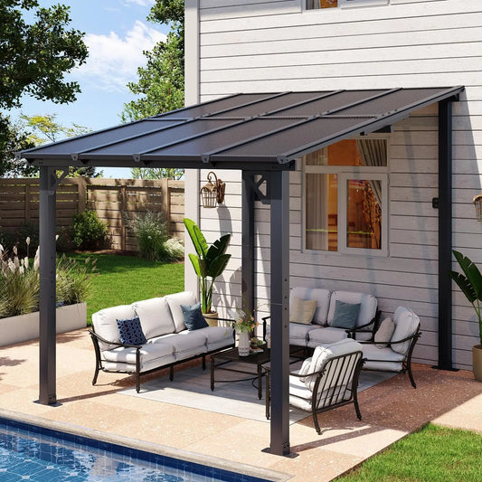 Aoxun Wall Mounted Gazebo Pergola For Outdoor Patio