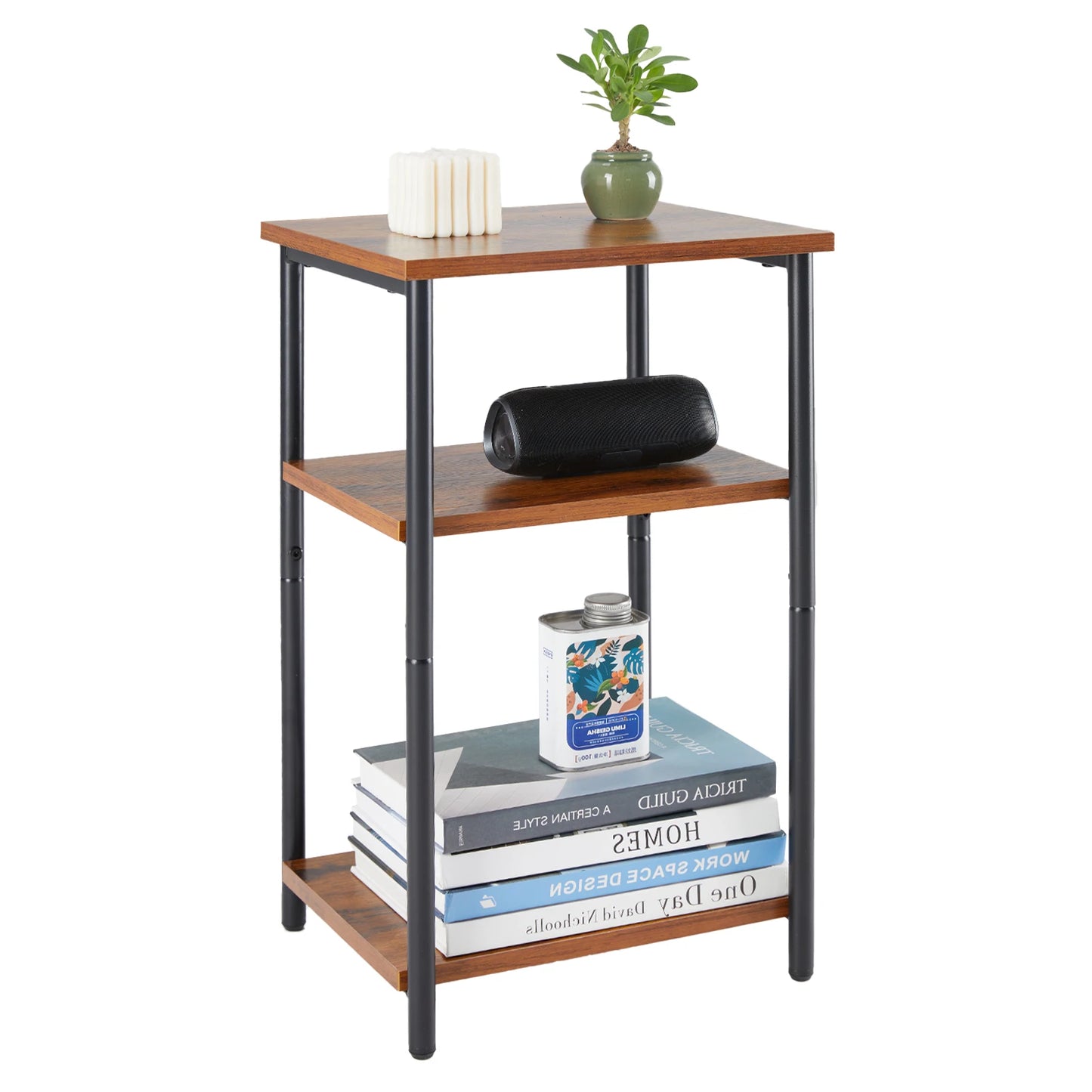 JHK 2-Tier 3-Tier End Tables With Adjustable Feet
