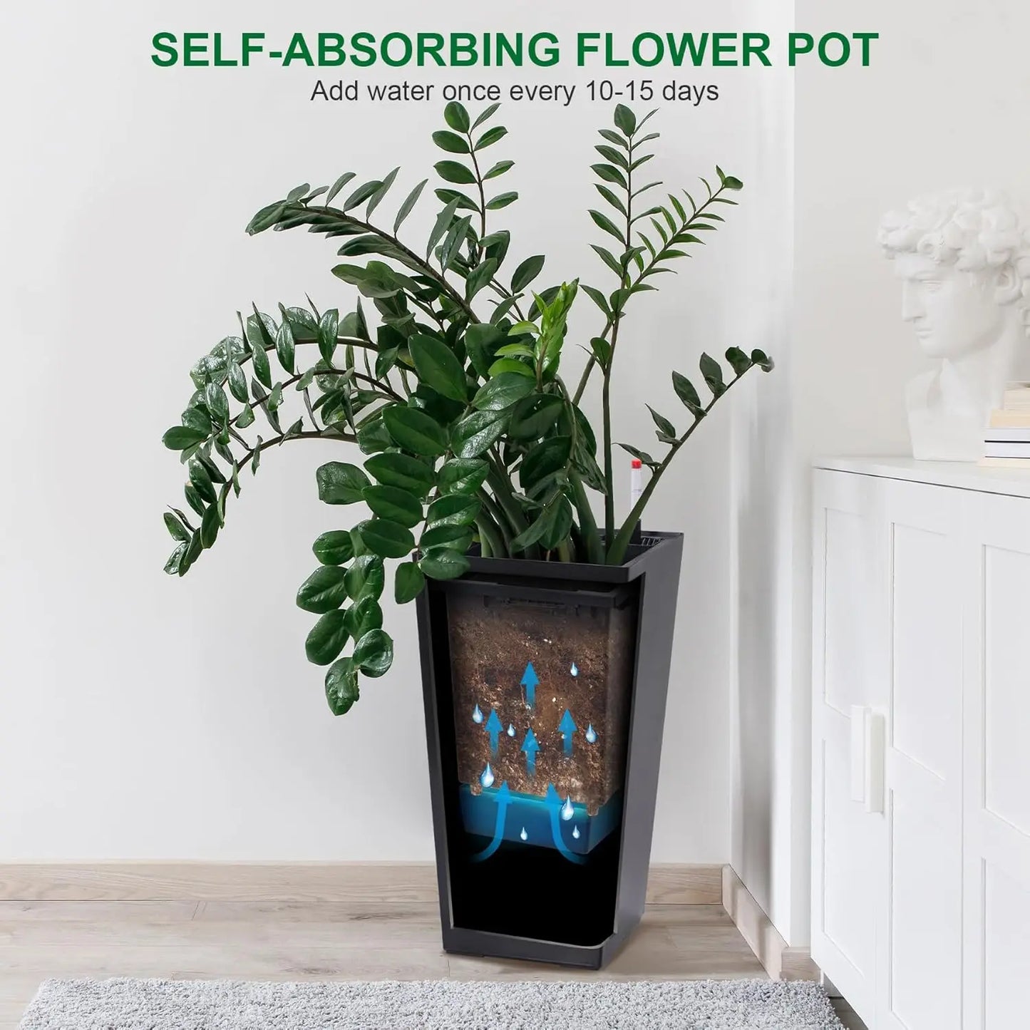 HobbyLane Two Pack Planter Set With Shelf Insert Indoor Outdoor