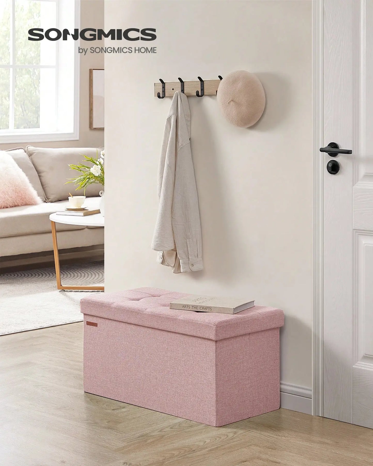 Storage Ottoman Bench With Chest For Living Room And Bedroom