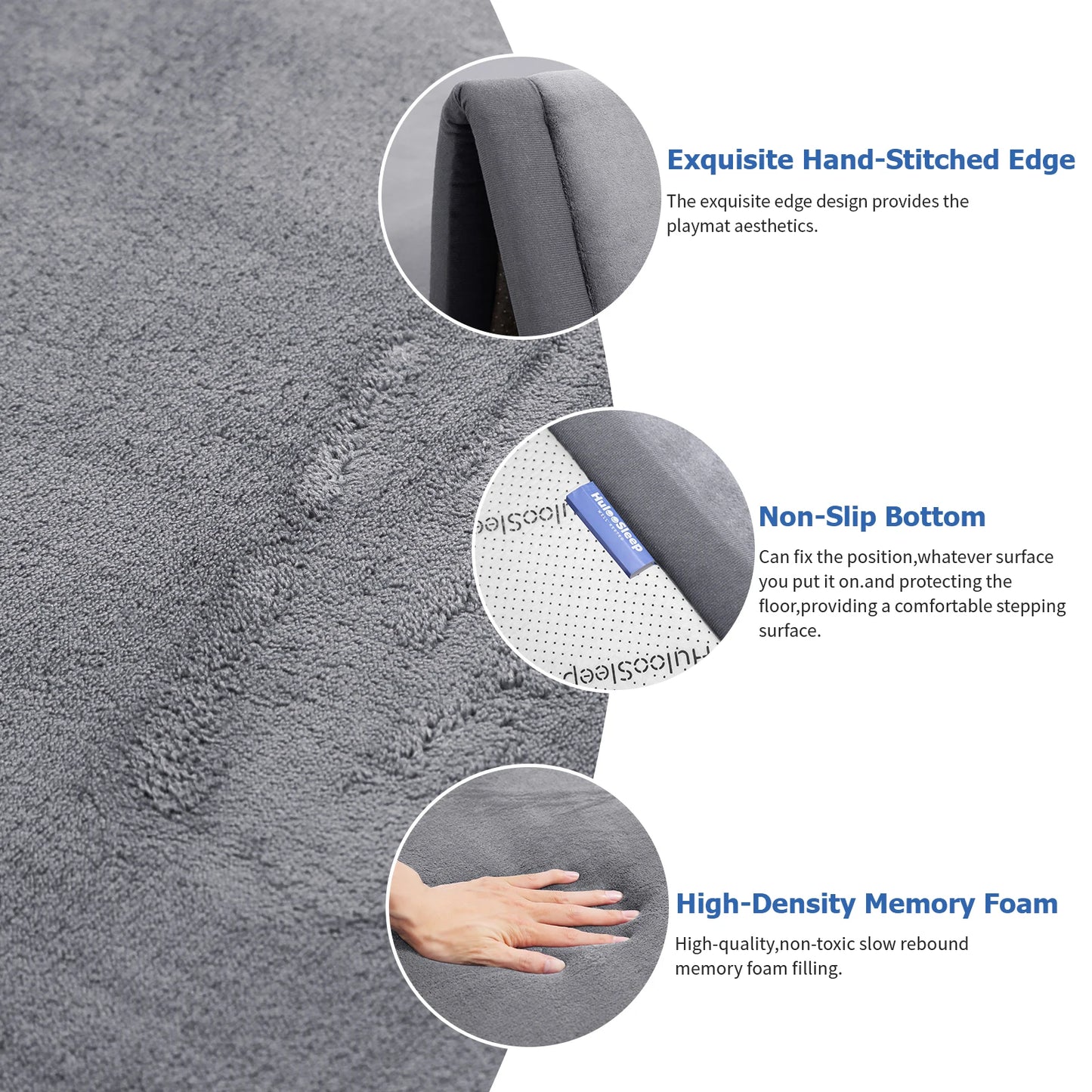 PaPaMat Memory Foam Playpen Carpet With Non Slip Velvet Backing Living Room