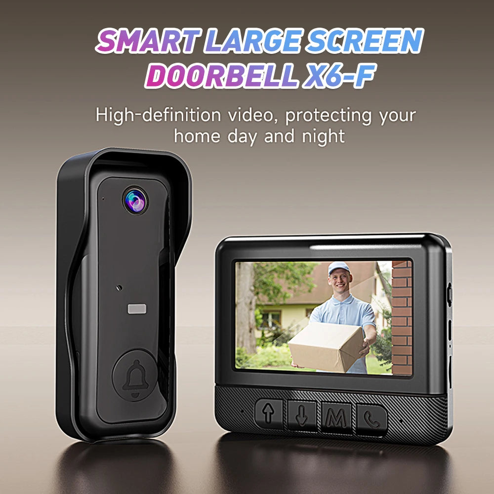 X6 Smart Video Doorbell Camera Bundle With Wireless Intercom