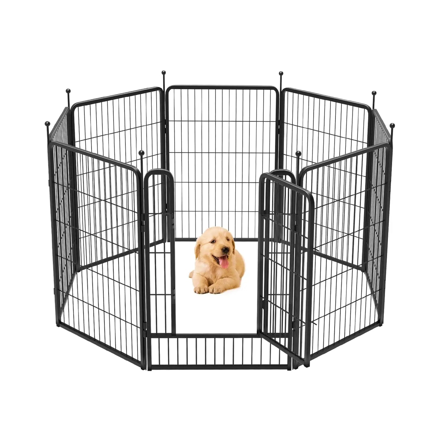 Studyset Dog Pet Fence Indoor Outdoor Portable Metal Exercise Pen
