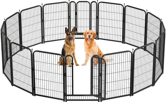 Studyset Dog Pet Fence Indoor Outdoor Portable Metal Exercise Pen