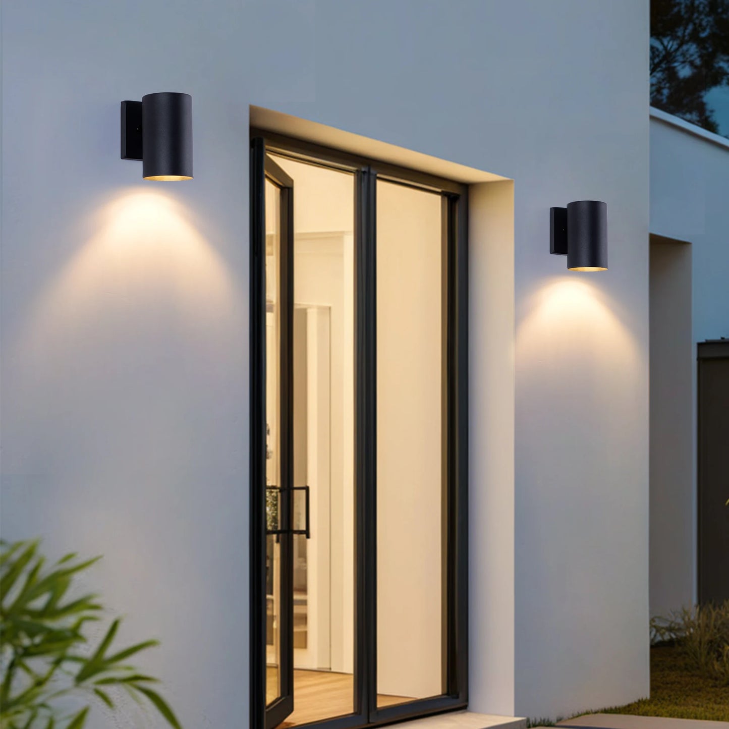 ARLGSITE IP65 Outdoor Wall Light 2 Pack E26 Aluminum Sconce