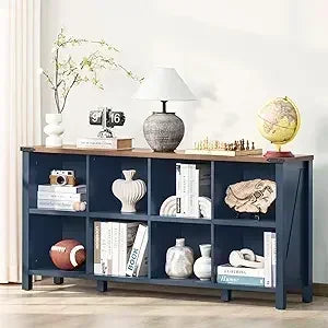 Rustic Wooden Shelf Console for Hallway and Living Room