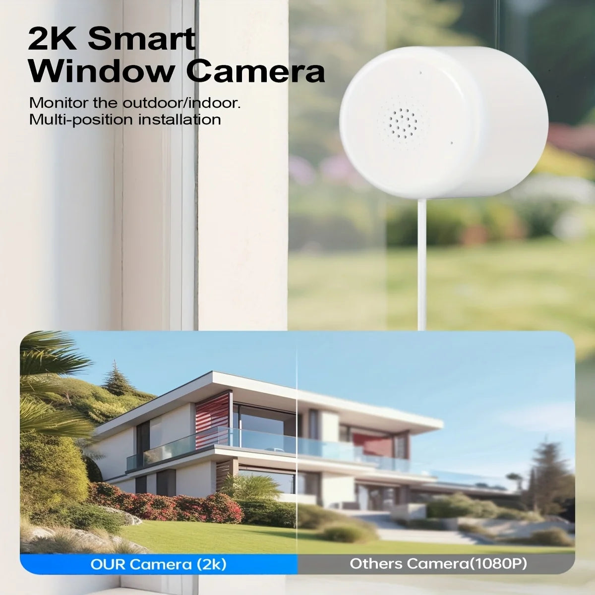 Window Cameras 4 Pack 2K Indoor WiFi AI Detection Security