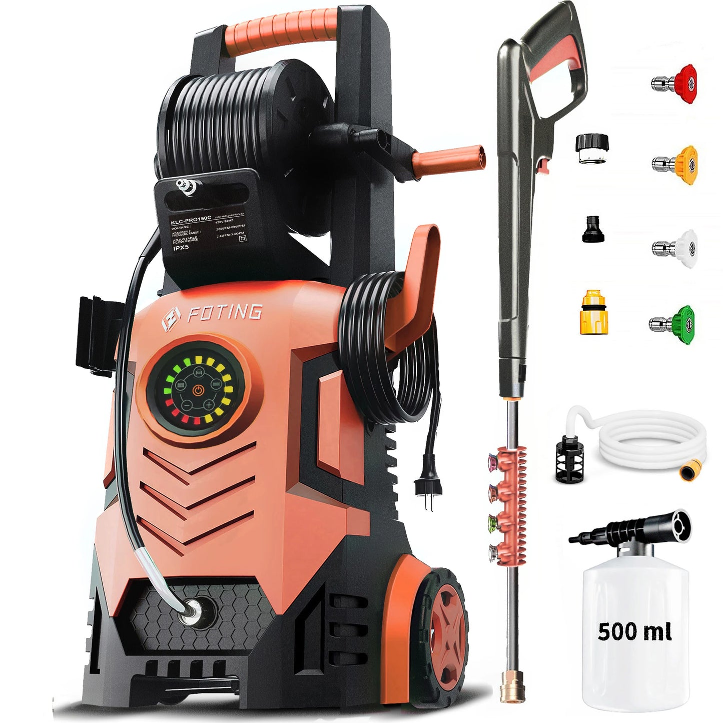 FF FOTING 5000 PSI Pressure Washer With Touch Screen