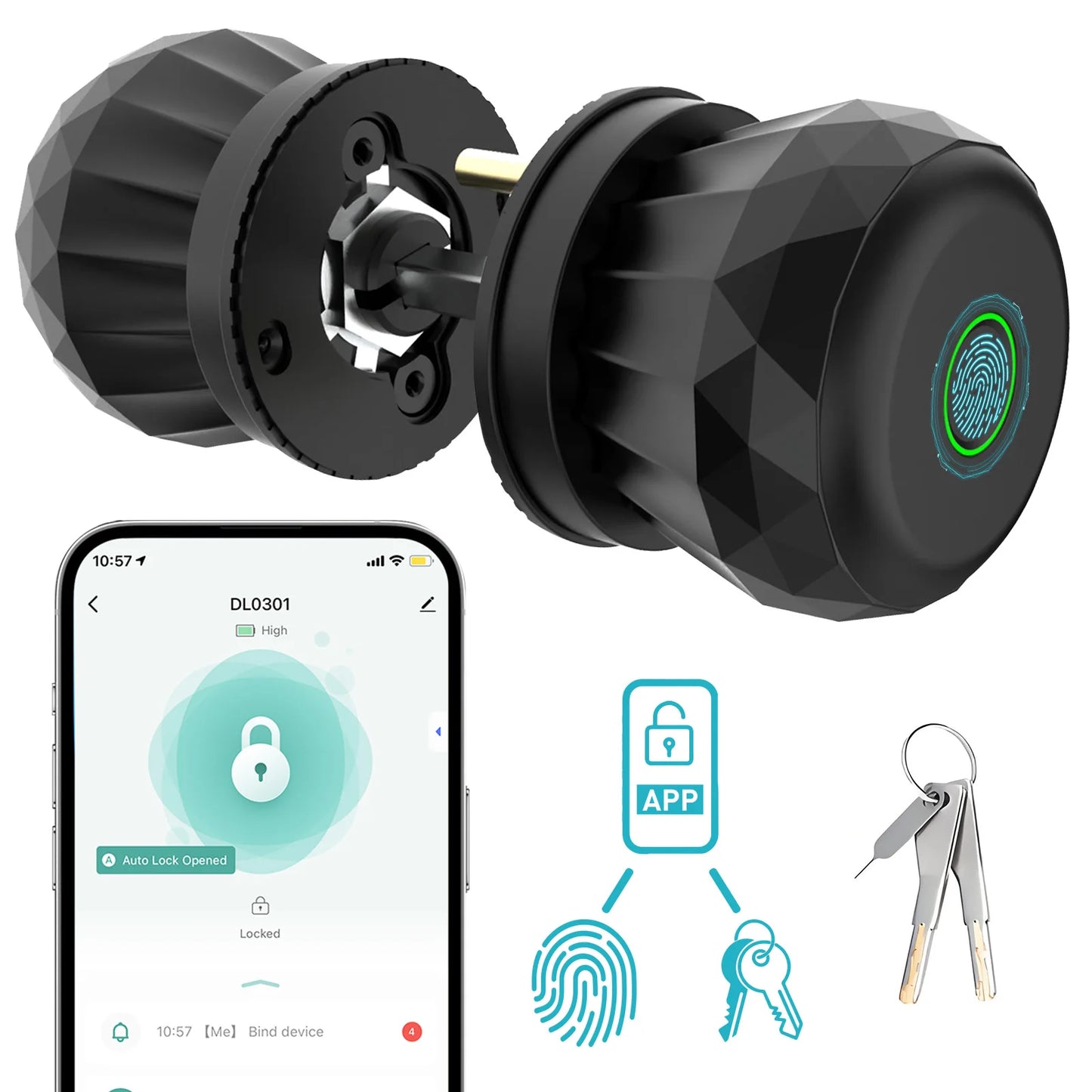 Smart Biometric Fingerprint Door Lock With App Control