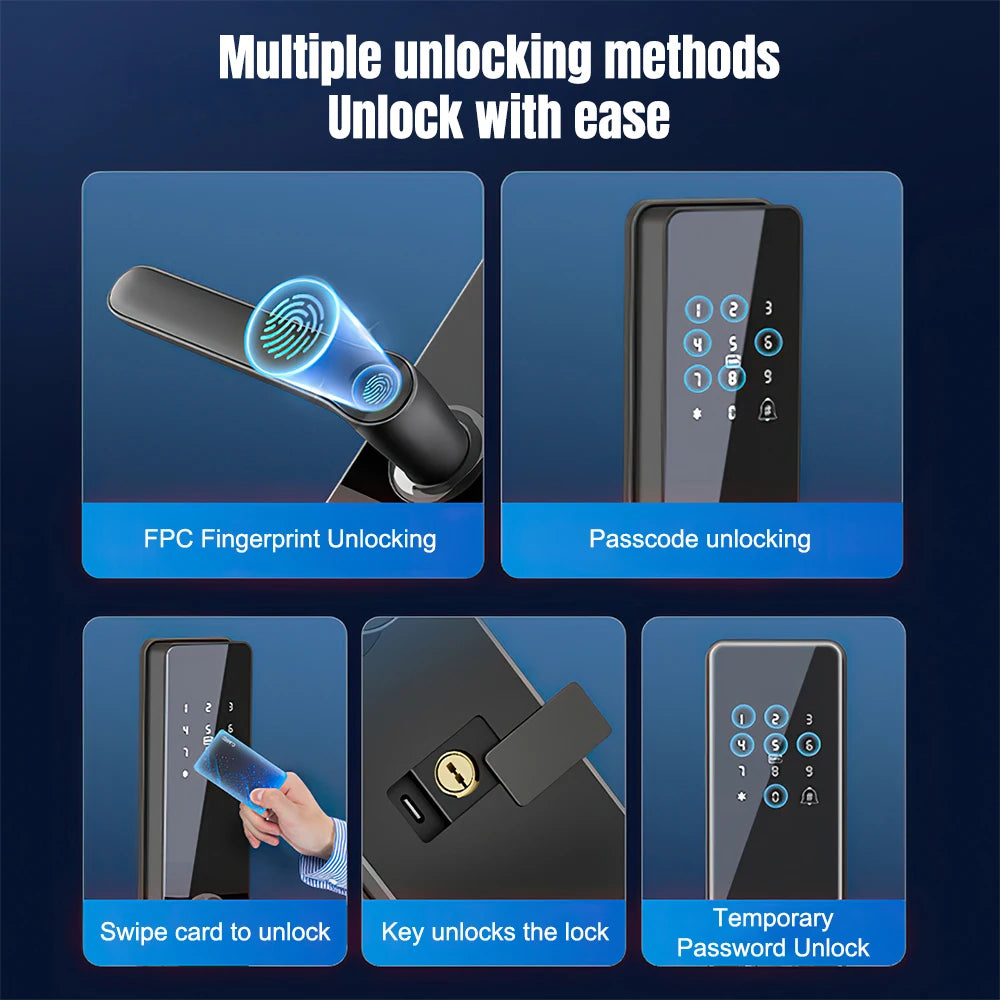 TTLock Smart Door Lock With App Biometric RFID Card