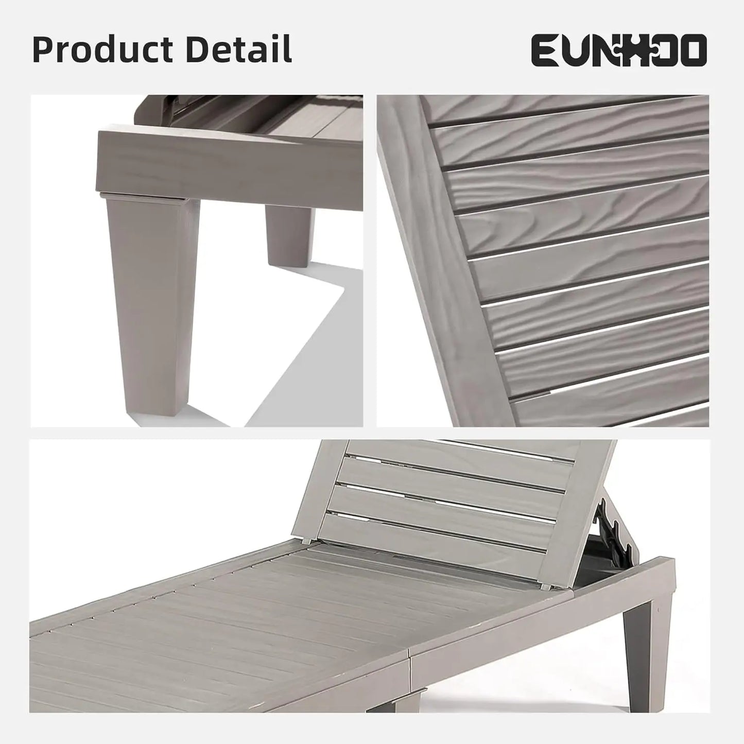 Outdoor Chaise Lounge Set Of 2 Adjustable 5 Position Backrest