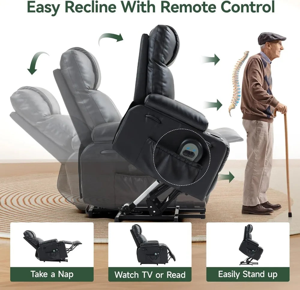 Electric Power Lift Recliner Chair With Heat And Massage