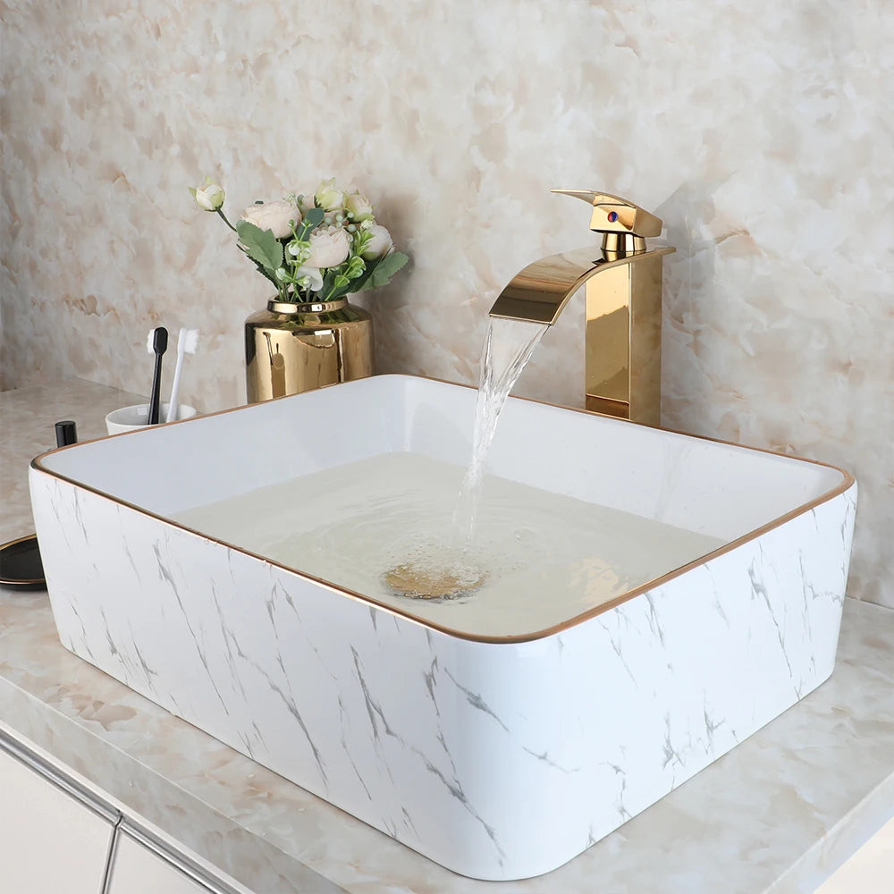 KEMAIDI MEKKHALA Modern Edge Ceramic Bathroom Sink