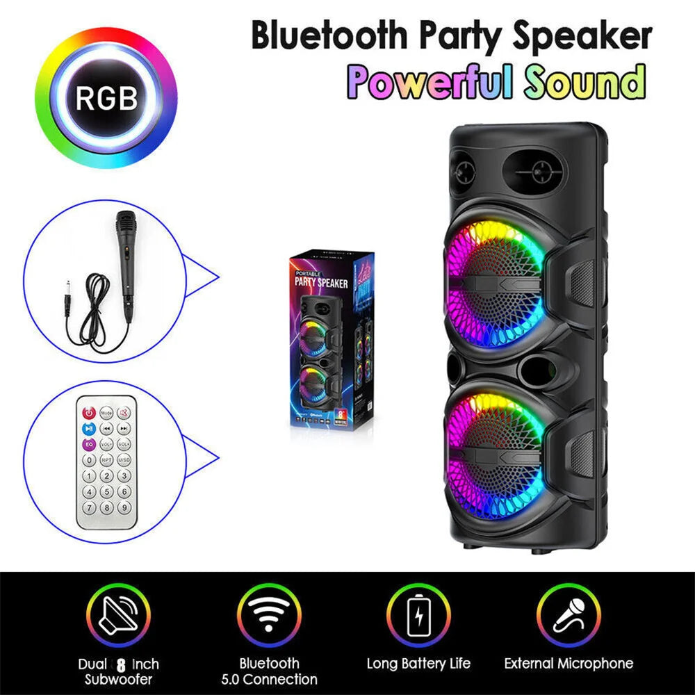CURUK 3000W Portable Bluetooth Speaker Subwoofer Bass System