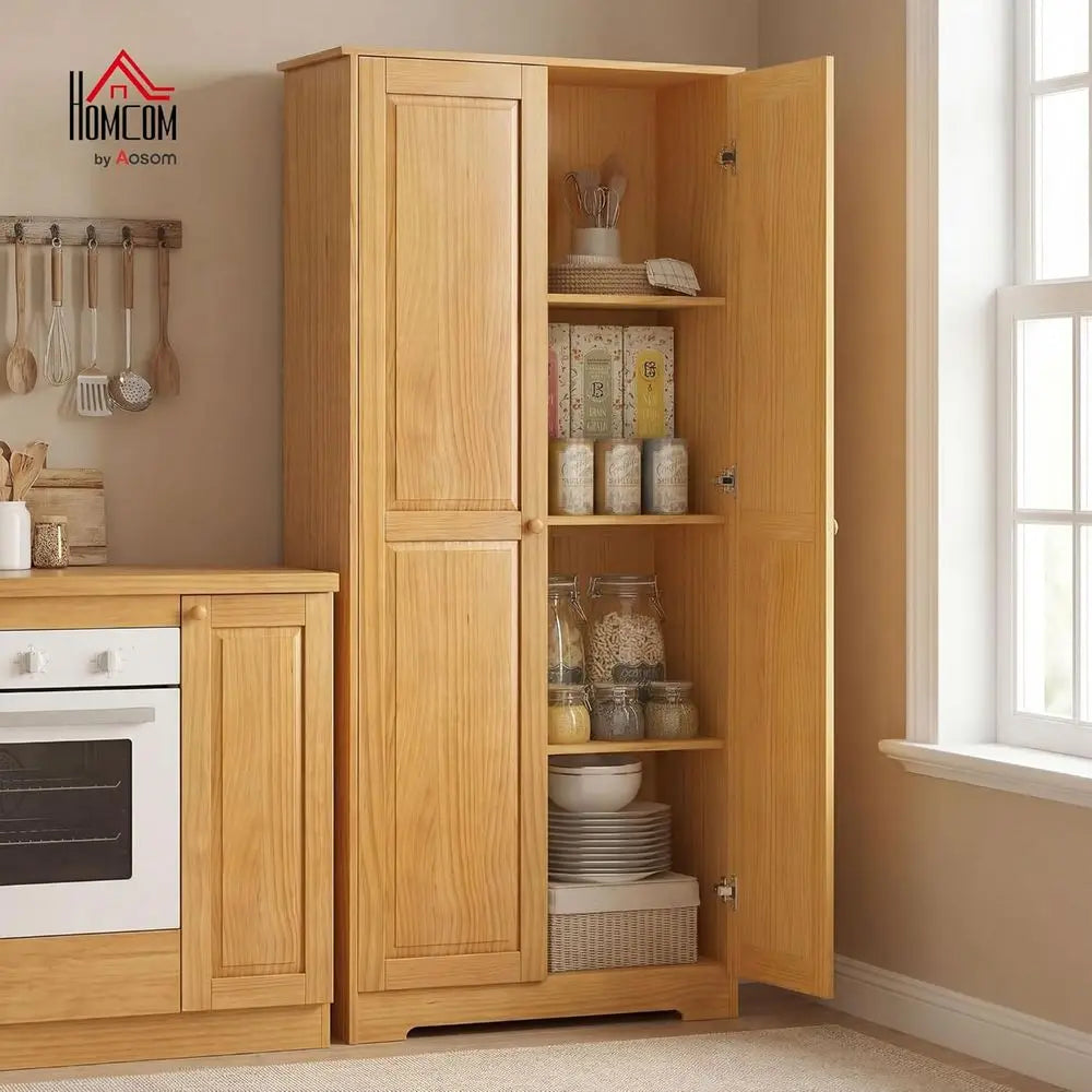 Modular Kitchen Pantry Cabinet With Adjustable Shelves Soft Close Door