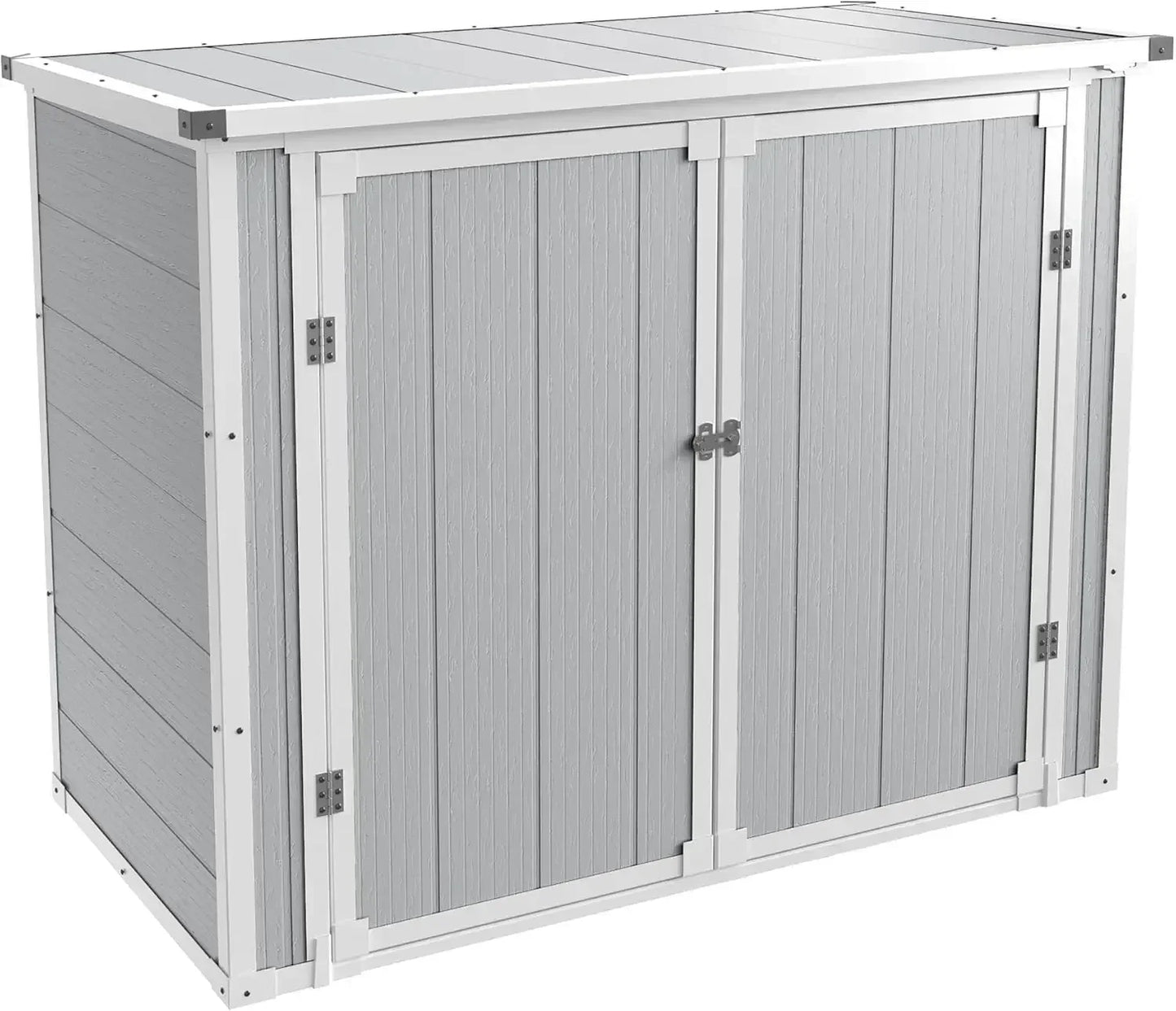 Weatherproof Resin Horizontal Storage Shed With Thickened Floor And Gas Spring