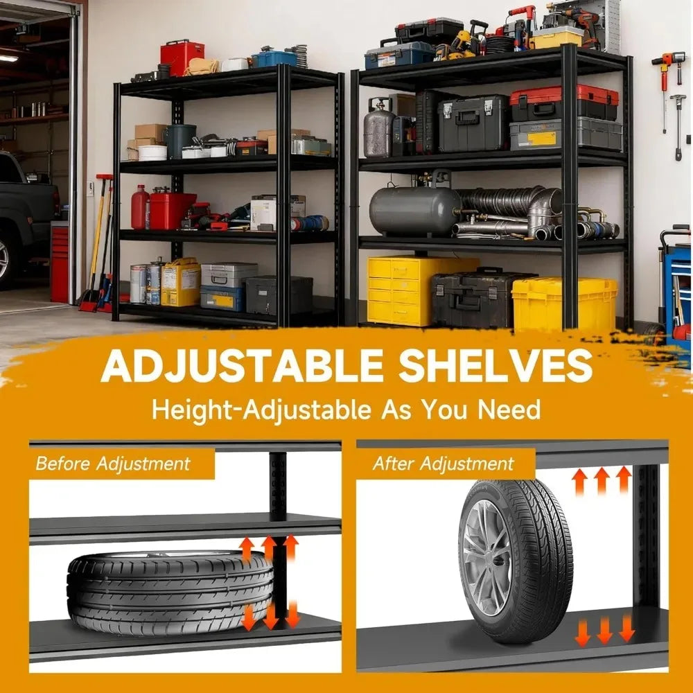 ZHILU Heavy Duty Garage Shelving Unit 2500lb Capacity Metal