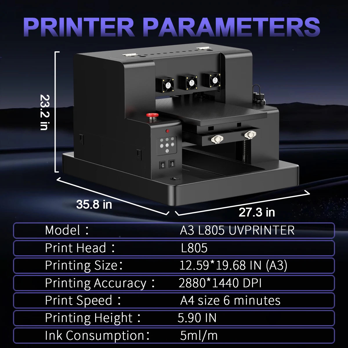 OYfame DTF UV Printer for Epson XP600 L805 Commercial Unit